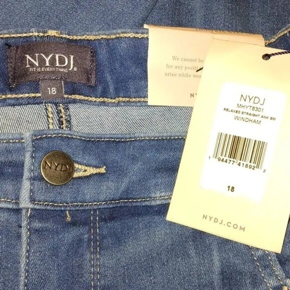 NYDJ Windham Straight Leg High Waist Cropped Jeans - Picture 4 of 7